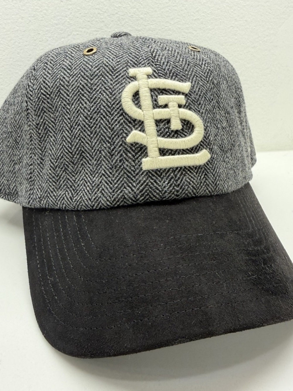 St Louis Cardinals 47 Brand Clean Up Hat Gray Cooperstown Strapback Suede Bill